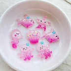 20Pcs Cute Resin Cartoon Shell, Starfish, small fish, seahorse, for Scrapbooking, Wedding Decor & DIY Jewelry Making Accessories
