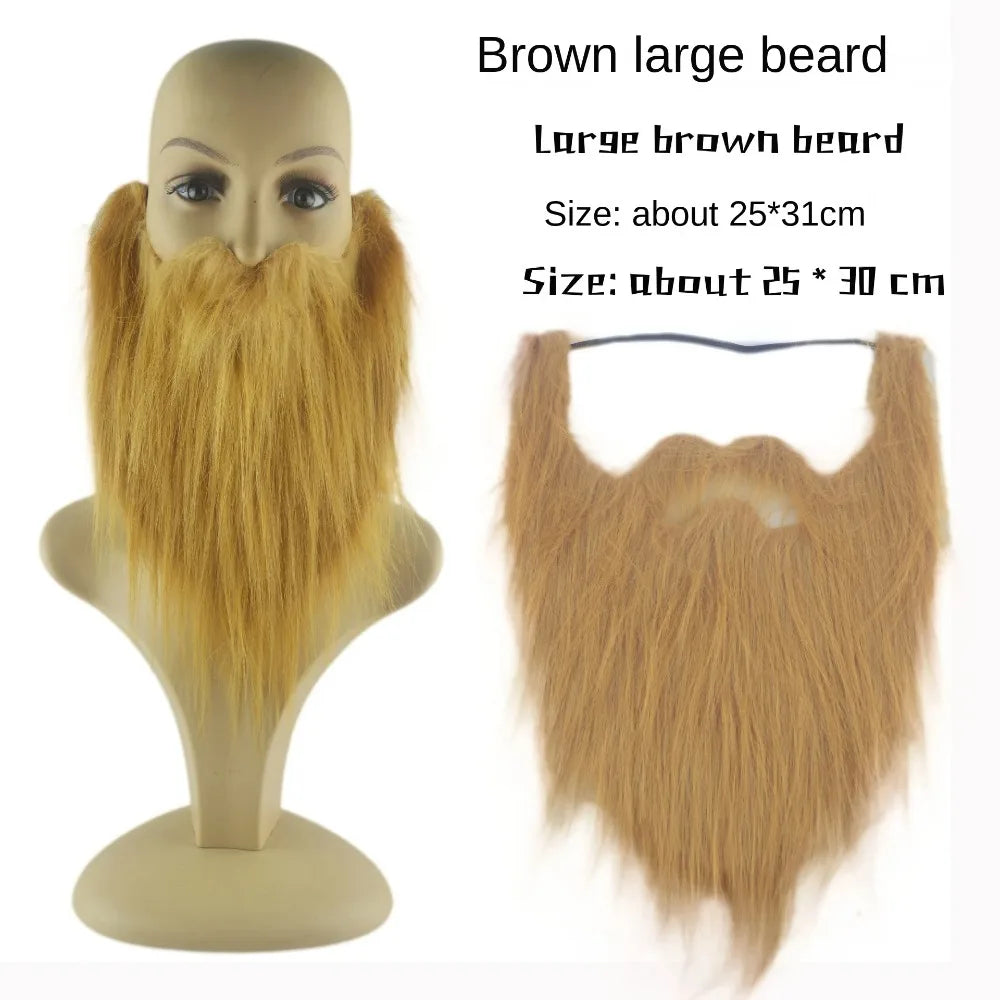Pirate beard and sideburns simulation facial hair set for Halloween masquerade party stage costume