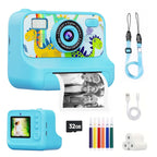 Children Instant Print Digital Camera Photo Color Label Thermal Print Camera for Kids 3-12 Age Best Birthday Festive Gifts
