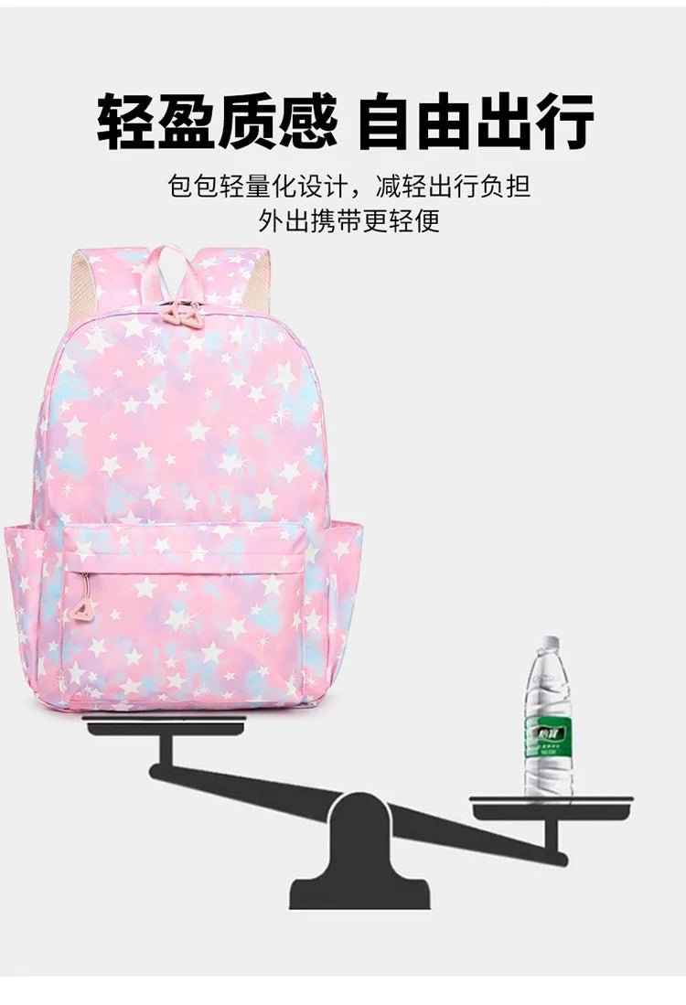 3Pcs/Set KPop Demon Hunter School Bags Girls Teens Rumi Mira Zoey Youth School Backpack Travel School Students Laptop Backpack