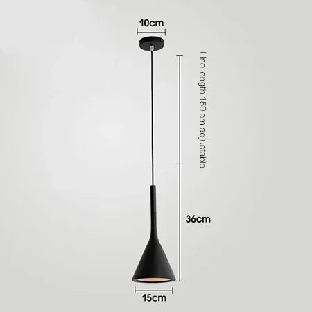 Modern LED Pendant Light in Black and White E27 Bedroom Table Dining Room Hanging Light Lampshade Home Cabinet Suitable for