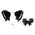 Beautiful Masquerade Halloween Cat Ears Cosplay Cat Ear Party Costume Bow Tie Bell Headwear Headband Hair Accessories