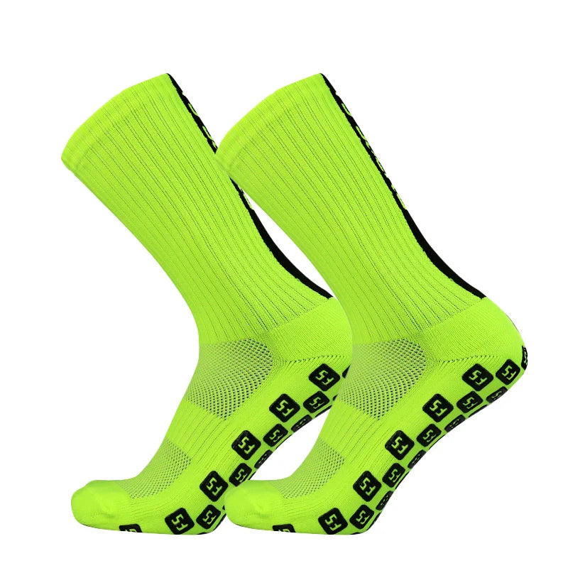 2023 New Silicone Anti slip Football Socks for Men and Women Gripping Outdoor Sports Running Soccer Socks
