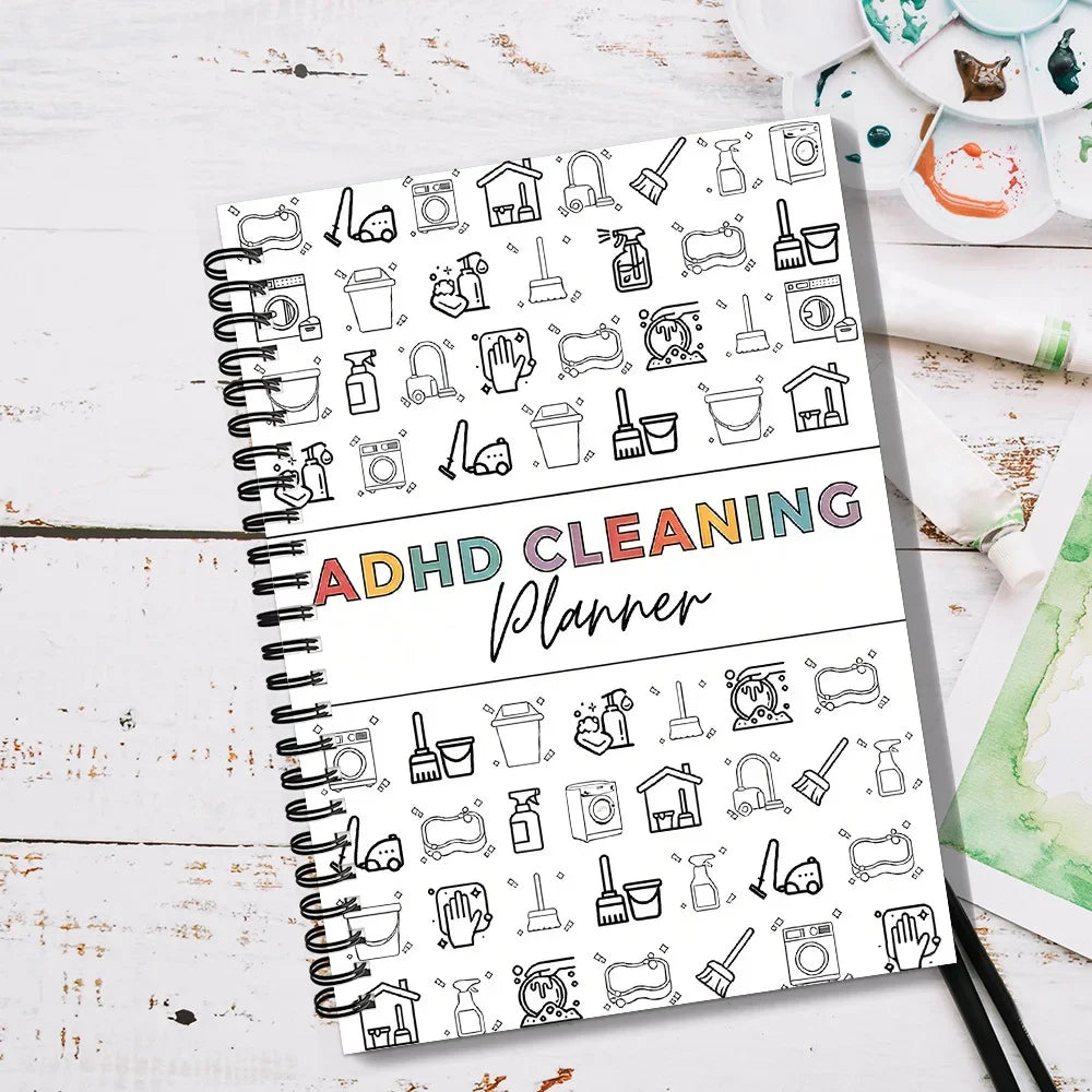 Household Chore Task Notebook Daily Weekly Monthly Cleaning Planner Family Home Cleaning Schedule Chart For Household Management