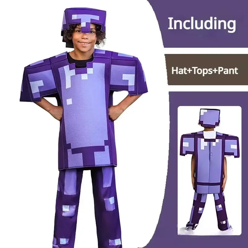 Halloween Cosplay Costume Deluxe My World Minecraftinglys Sets Diamond Armor Series Costumes For Cosplay Games Toy Gifts 110-140