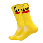 New UAE Cycling Socks rTeam Bike Nurse Compression Road Bike Running Mtb Knee-high White Sports Running Football Socks