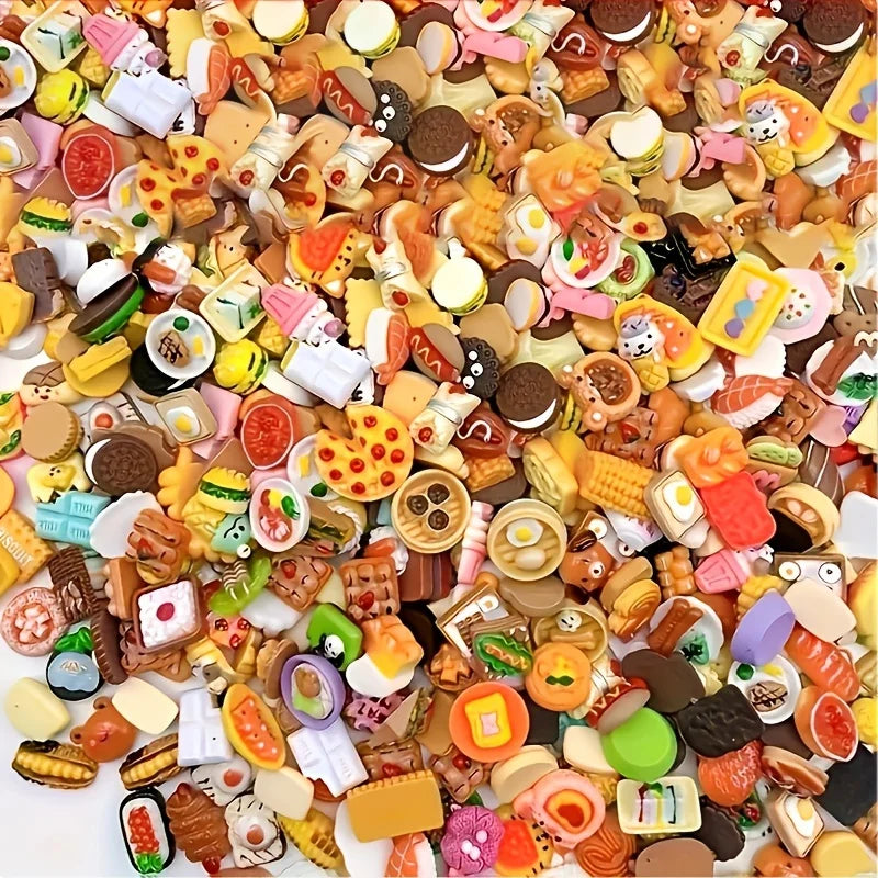 Mini Food Toys Resin Dolls | DIY Kitchen Accessories for Kids & Gifts