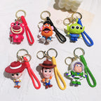 Disney Toy Story Figure Keyring Woody Buzz Alien Smarty Pants Car Keychain Cute Doll Pendant Birthday Christmas Gift for Kids