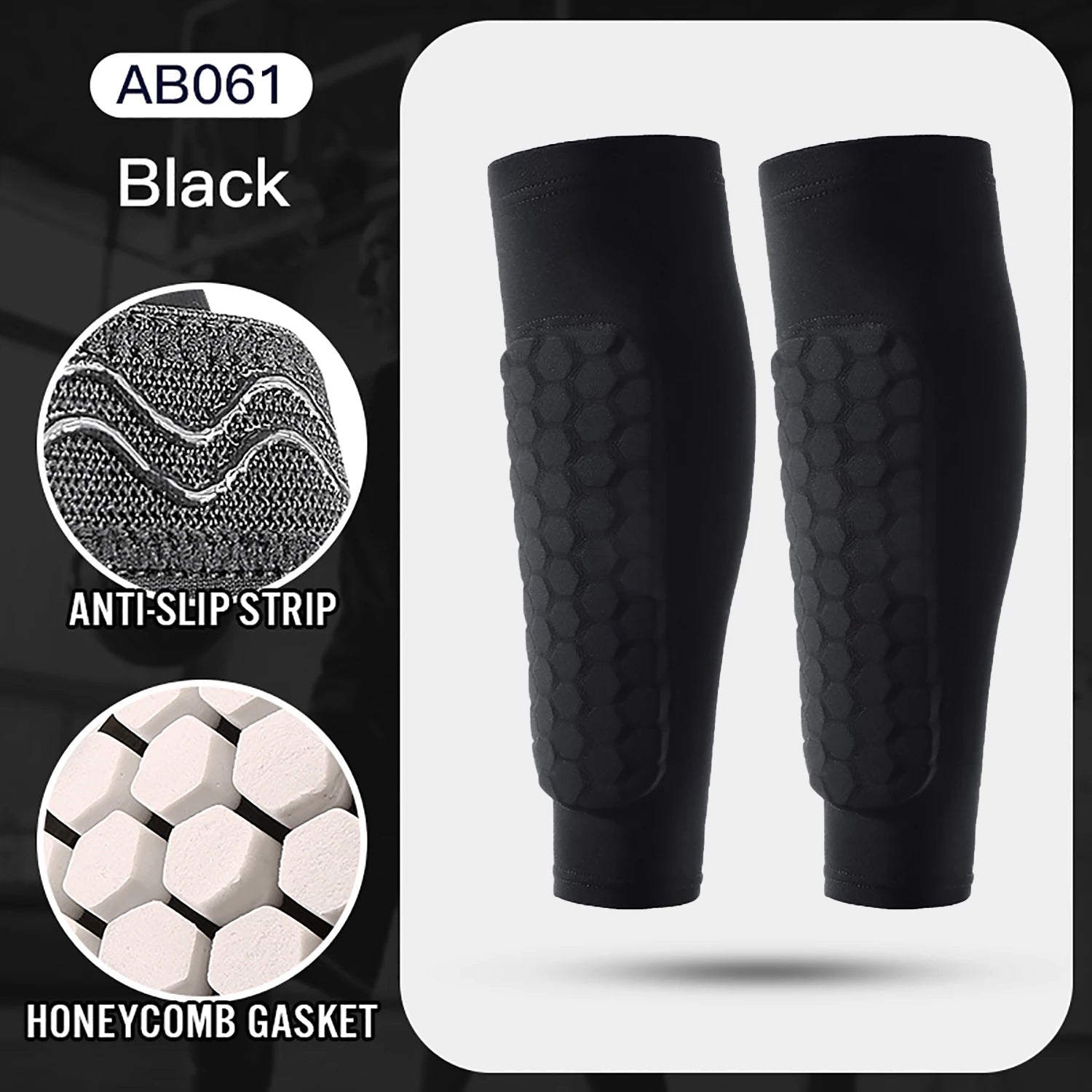 Football Shin Guard Socks Sleeves with Foam,Calf Compression Sleeve Honeycomb Pads,Sports Legging & Soccer Equipment
