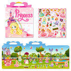 Hot New Children Scene Stickers DIY Hand-on Puzzle Sticker Books Reusable Cartoon Animal Learning Cognition Toys for Kids Gift