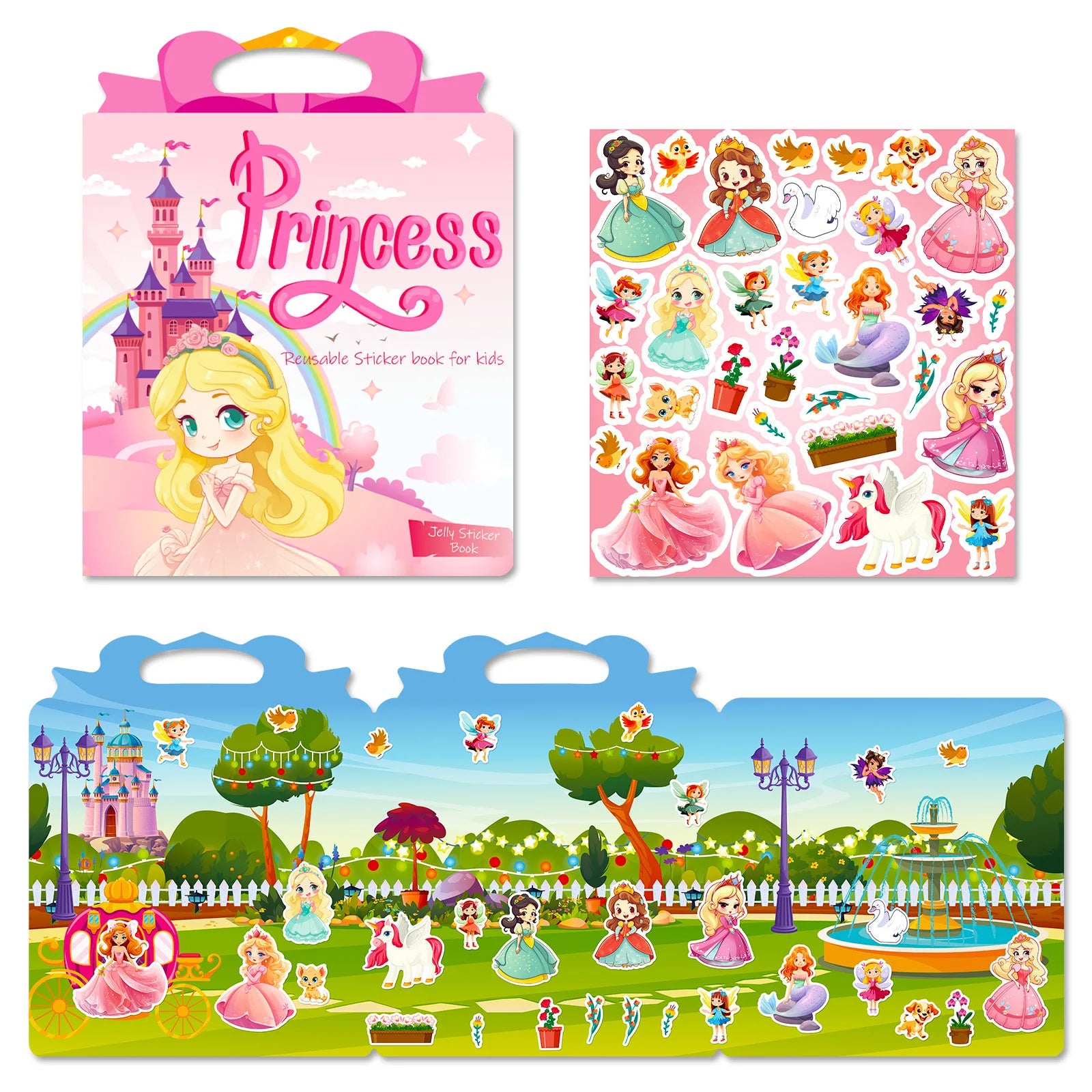 Hot New Children Scene Stickers DIY Hand-on Puzzle Sticker Books Reusable Cartoon Animal Learning Cognition Toys for Kids Gift
