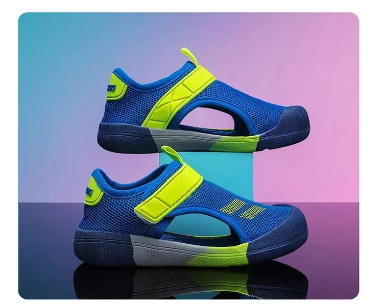 Kids Closed Toe Mesh Sandals Lightweight Beach Shoes for Children