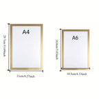 3pcs Magnetic Wall Frame, Self-Adhesive & Removable for Photos Notes, Black White Matte Minimalist Home Office Decor