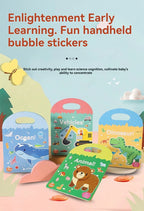 Sticker Books 3D Reusable Stickers Books Animal Dinosaurs Ocean World Vehicle Educational Travel Stickers