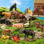 Realistic Animal Figure Toy Early Education Set - Baby Plant Recognition Kit Lion Tiger Elephant Panda Giraffe Animal Figure Toy