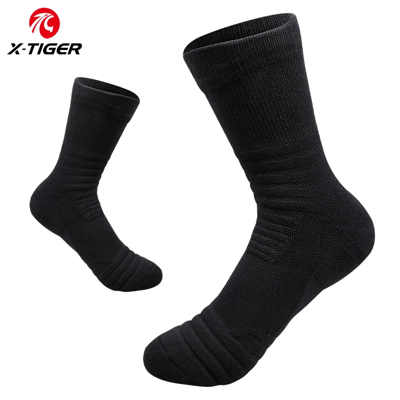 X-TIGER Sports Cycling Socks Breathable Cotton Aero Socks Bicycle Sock Running Hiking Camping Football Basketball Socks Unisex