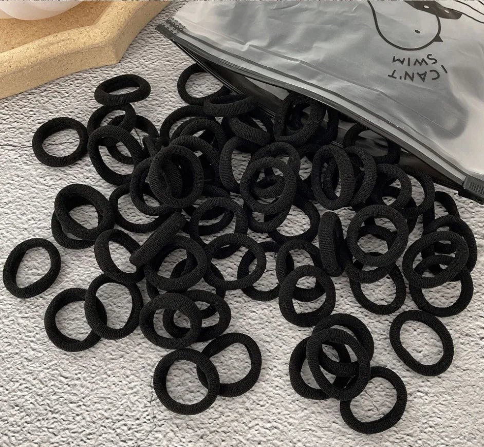 50/100Pcs Colorful Nylon Hair Bands for Children Scrunchie Hair Ties Rubber Band Kids Elastic Hair Leagues Girl Hair Accessories