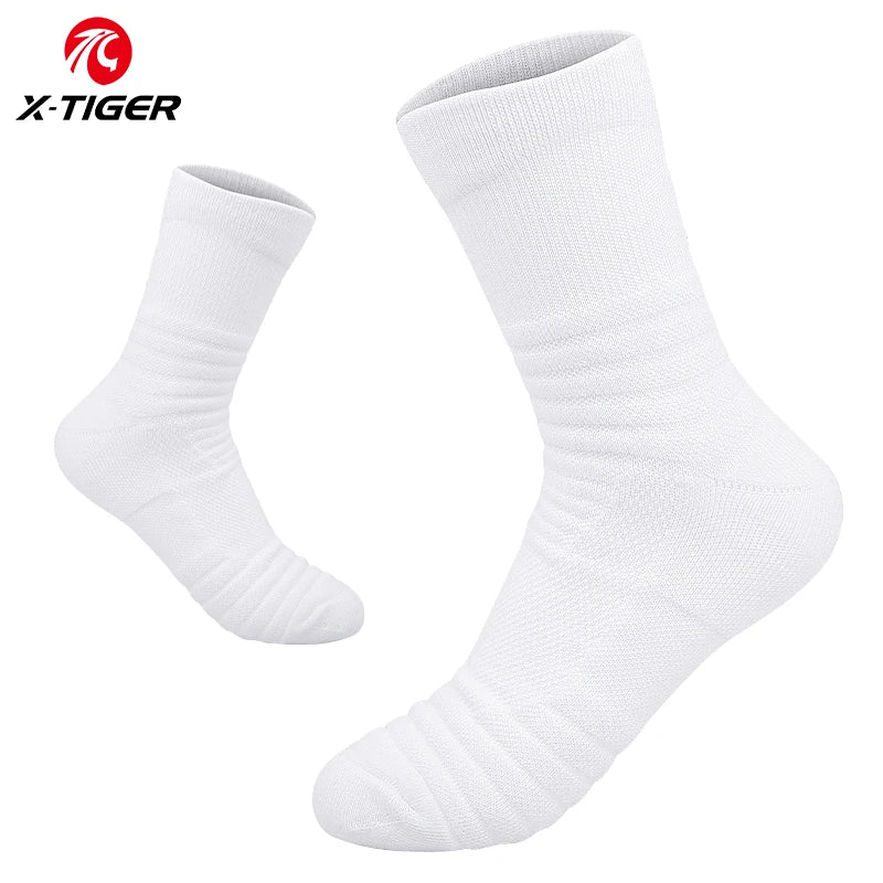 X-TIGER Sports Cycling Socks Breathable Cotton Aero Socks Bicycle Sock Running Hiking Camping Football Basketball Socks Unisex