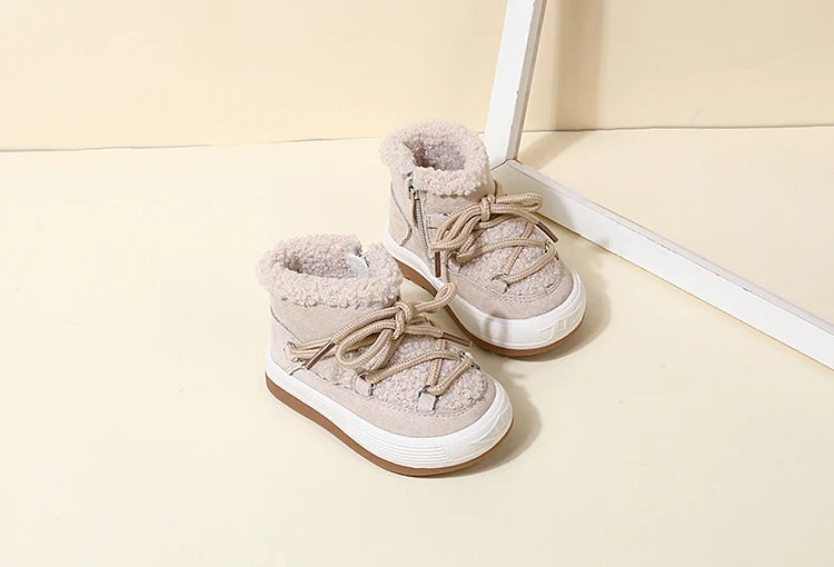 GT-CECD New Autumn/Winter Baby Boots Warm Plush Rubber Sole Toddler Kids Sneakers  Infant Shoes Fashion Little Boys Girls Boots