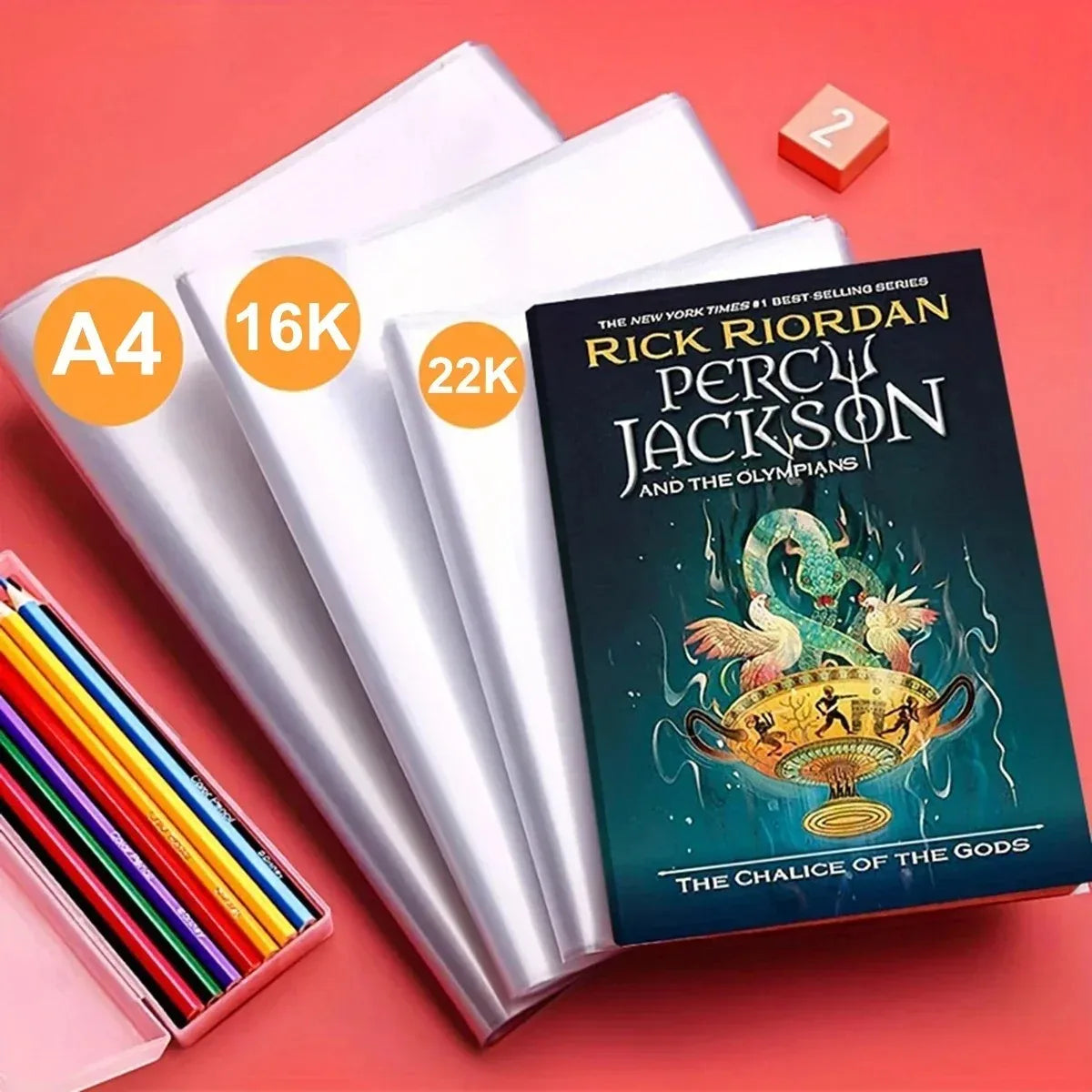 10PC-A4/16K Transparent Book Cover Protector High Transparency PP Material Adjustable and Reusable School Stationery for Student