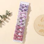 10Pcs Girls Fresh Bowknot Head Rope Sweet Printing Double Ponytail Hair Ties Bands Head Scrunchies Without Cardboard