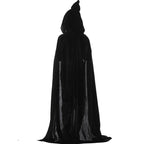 Halloween Adult Kids Witch Cloak Cape Hooded Cosplay Costume Death Cloak Carnival Party Halloween Long Cape 8 Colors