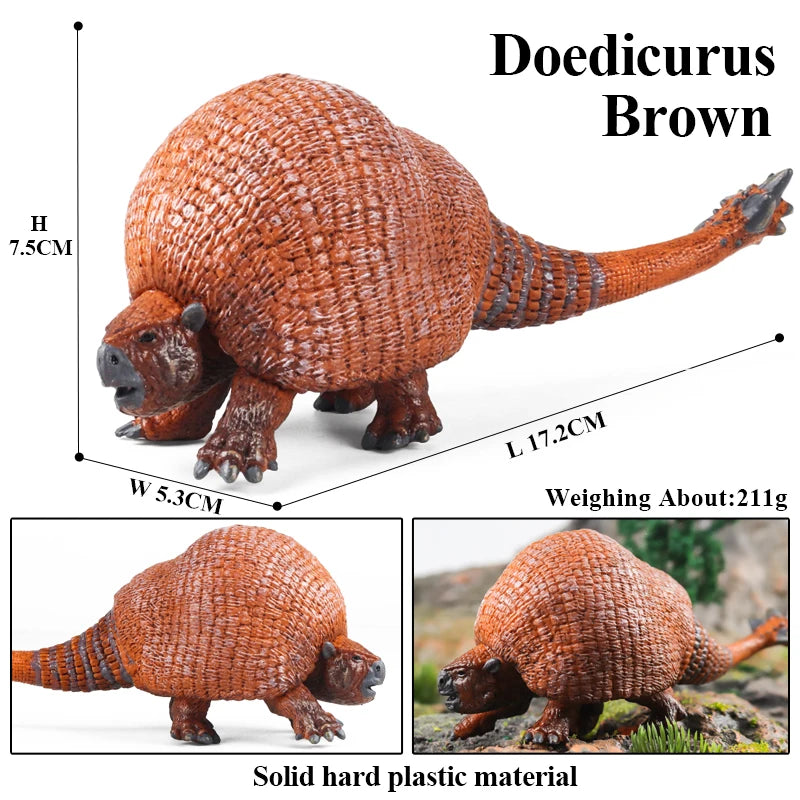 Oenux Prehistoric Wild Animals Doedicurus Armadillo Doedicurus Sabretooth Model Action Figures PVC Collection Toy Kid Gift