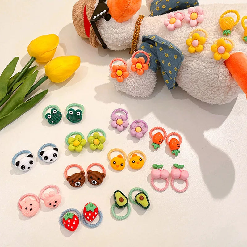 Baby thumb hair circle children's rubber band lovely girl's hair accessories tie hair rubber band does not hurt hair and has