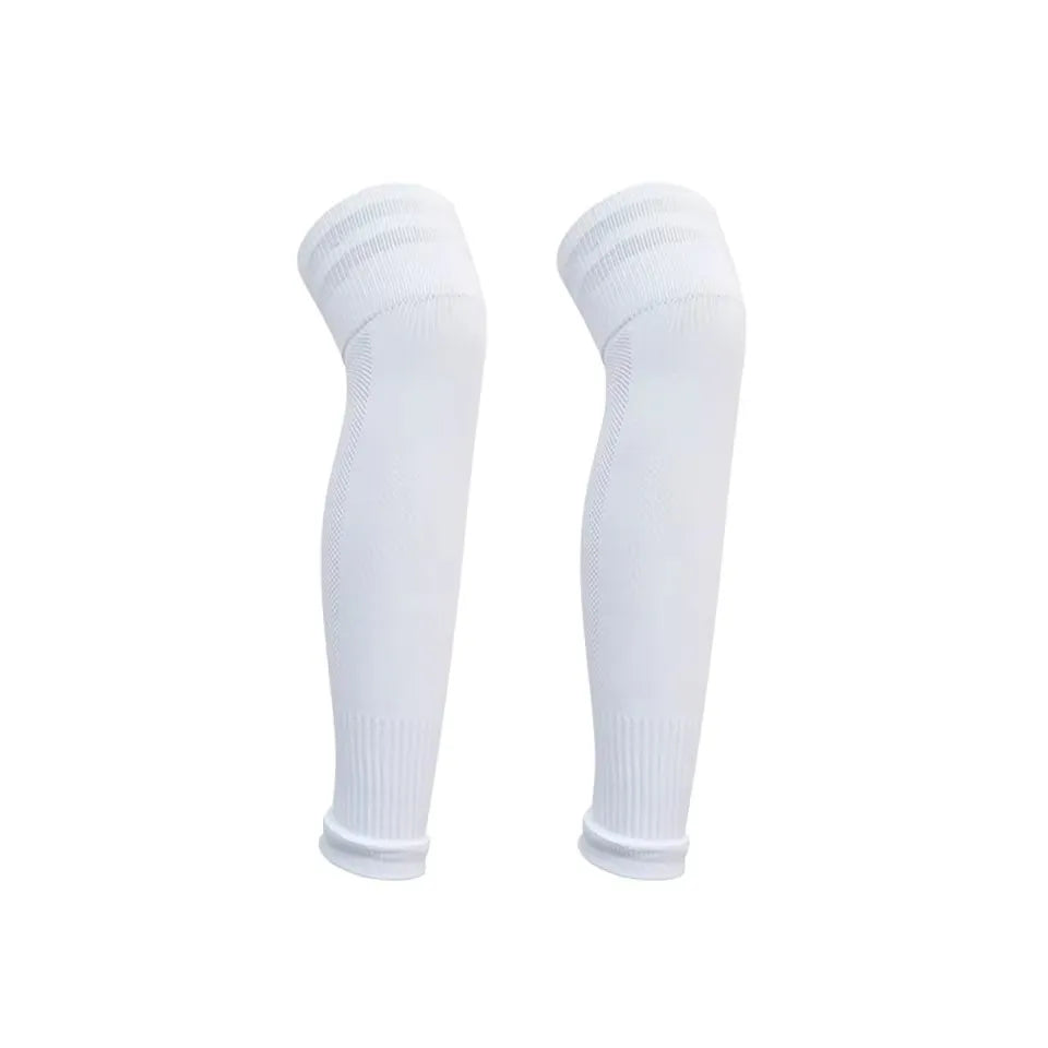 1Pair Knee Over Football Leg Guards Socks Breathable Comfort Calf Long Sock Adult Children Soccer Sports Shin Guards Leg Covers