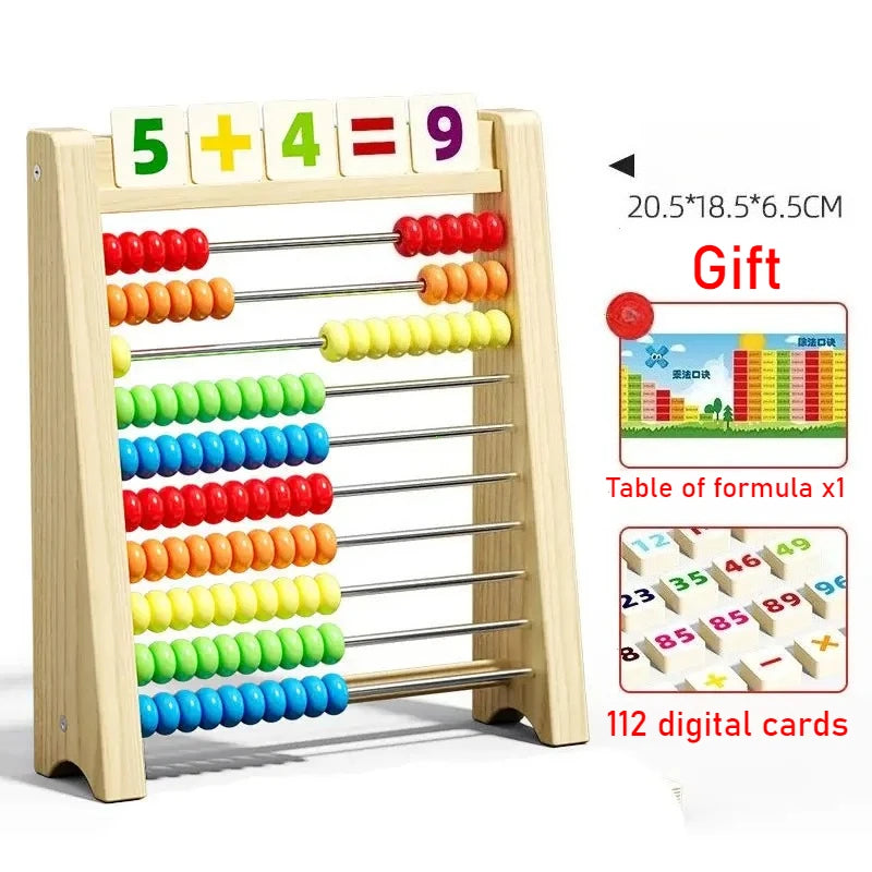 Wooden Counting Abacus Montessori Math Learning Toy
