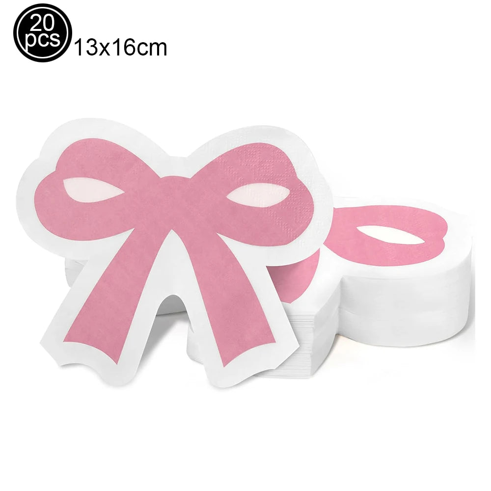 Pink Bow Cupcake Liners Coquette Bow Cupcake Wrappers Baking Cups for Baby Shower Wedding Bridal Showers Birthday Party Decors