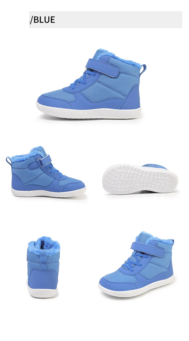 Kids Wide Toe Barefoot Snow Boots Warm Winter Minimalist Shoes