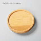 Multi Bamboo Tray Wood Saucer Flower Pot Tray Cup Pad Coaster Plate Kitchen Decorative Plate Creative Coaster Coffee Cup Mat
