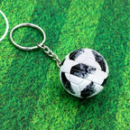 Leather Football Keychain New Exquisite Key Chain Souvenir Decoration Toy Keyring Ring School Reward for Kid Pendant Accessory
