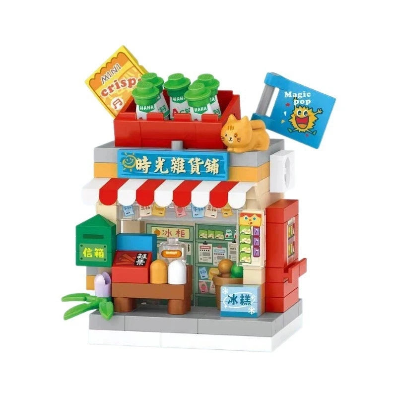 NEW Amusement Park Carousel Pirate Ship Ferris Wheel Halloween Game Street View Building Blocks Kit Girl Bricks Model Toy