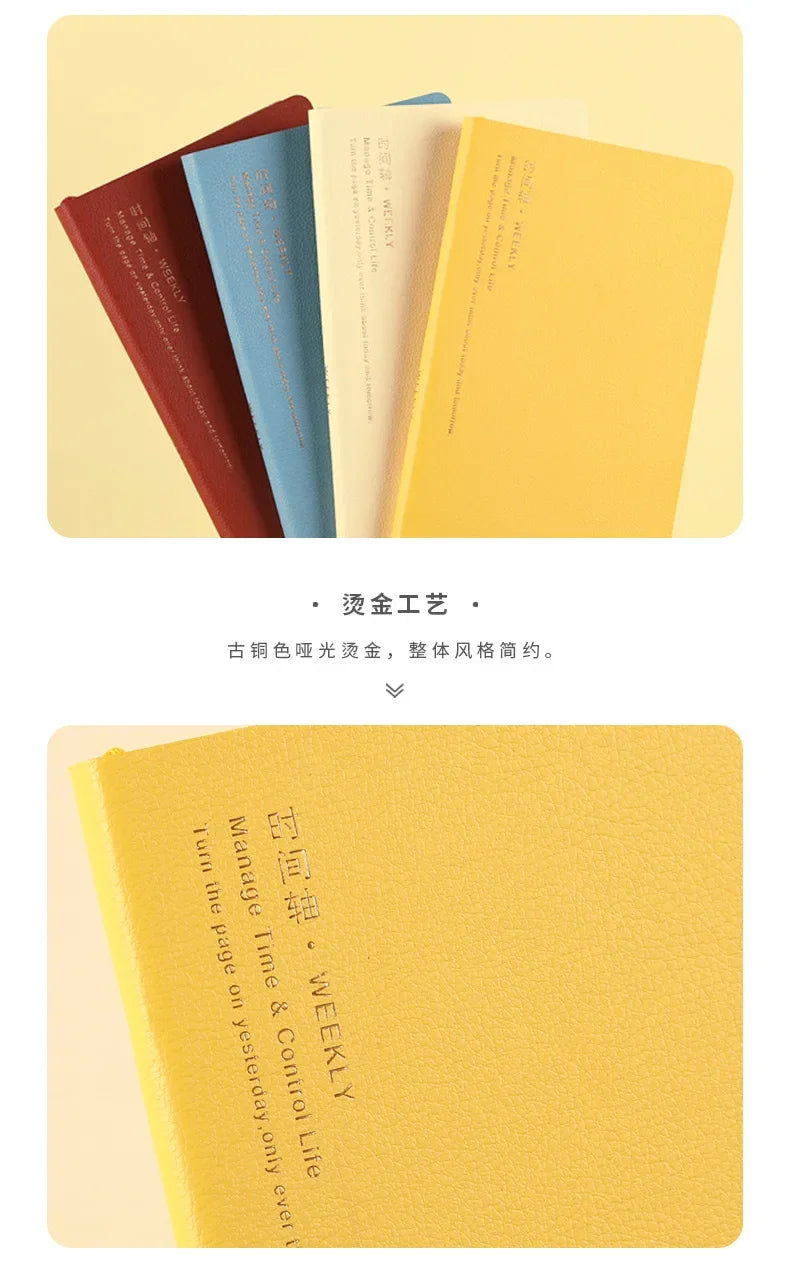 Portable Undated Planner – Weekly Monthly Daily Agenda Journal, Schedule Organizer Notepad for Office School, Stationery Gift for Students