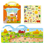 Hot New Children Scene Stickers DIY Hand-on Puzzle Sticker Books Reusable Cartoon Animal Learning Cognition Toys for Kids Gift