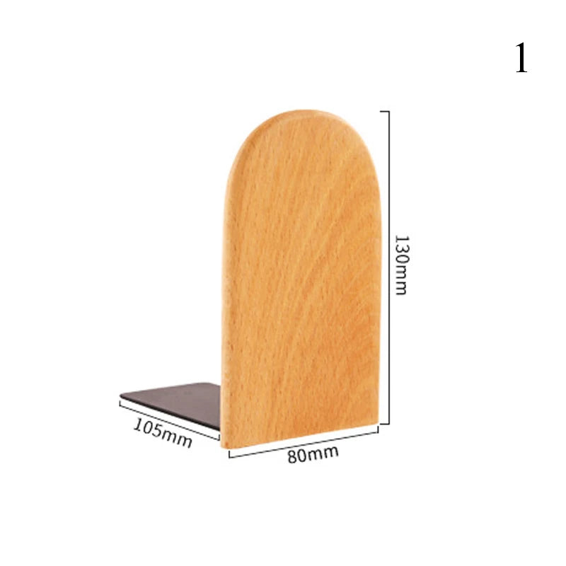 Nature Wooden Bookends Desktop Bookshelf Desk Organizer Office Home Book Accessories Storage Book Holder Wood Book Ends