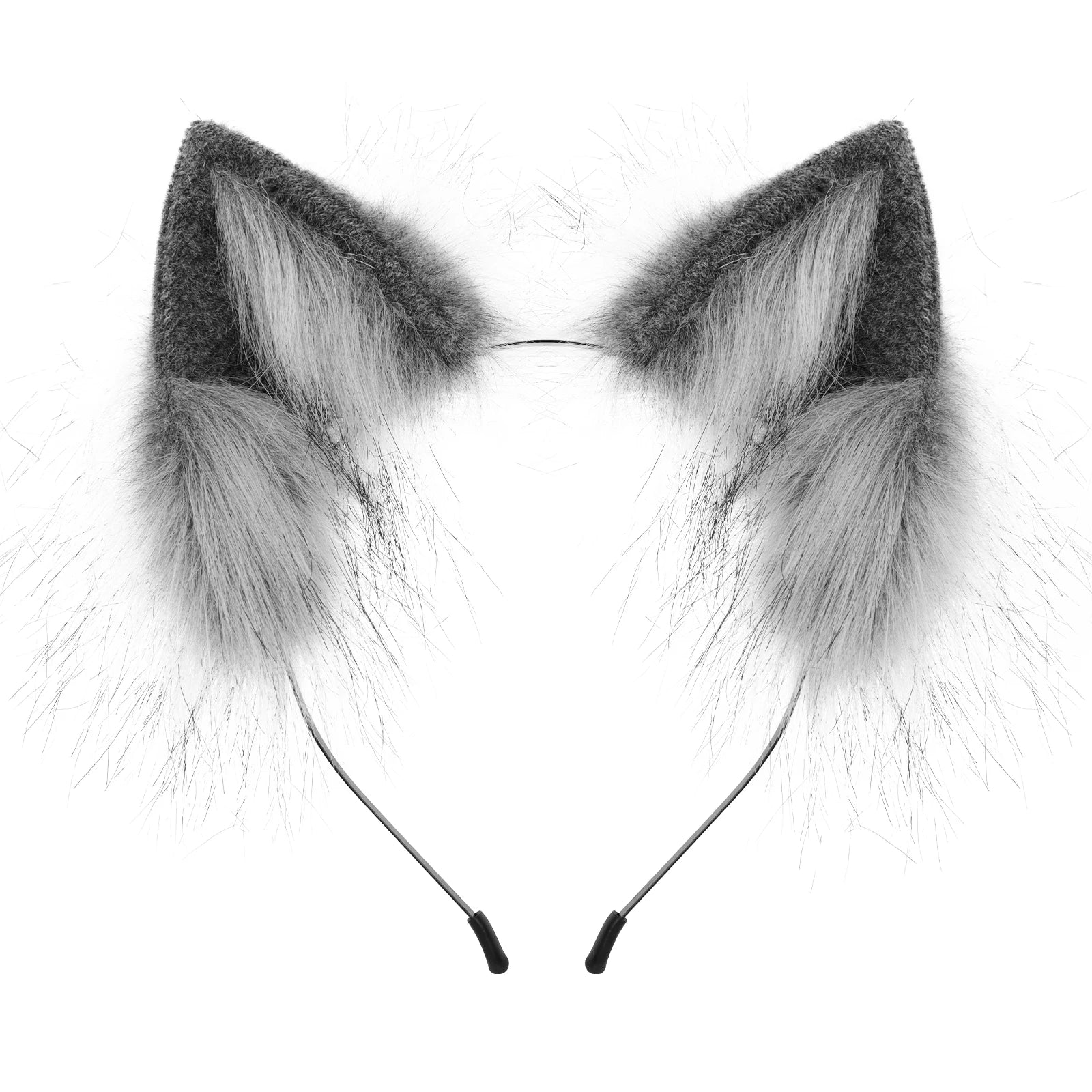 Handmade Faux Fur Animal Ears Headband Furry Cat Fox Ear Hairhoop Headwear Costume Accessory for Cosplay Masquerade