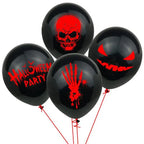 12pcs Halloween Ghost Balloons Spider Witch Bat Pumpkin Skeleton Horror Happy Halloween Party Decoration Carnival Party Supply