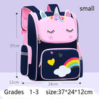 Kid Backpack for Girl Unicorn Children Bookbag Rainbow Eyes School Bag Teen Girl Backpack for Traveling Waterproof Mochilas