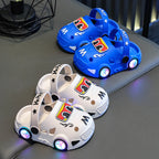 New 2026 Kids Glowing Slippers Summer Outdoor Two-Way Wear Anti-Slip Cute Small Children Sandals Boys Slip-On Home Slippers