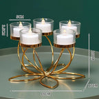 Metal Candlestick Holder Iron Candle Holders for Romantic Candlelight Dinner Props Table Decoration Retro Bedroom  Ornaments