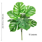 40-130cm（51.18in） Artificial Monstera Plant Fake Palm Tree Plastic Turtle Leaf Green Plant for Home Garden Room Office Decor