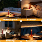 GGbingo Mushroom Table Lamp Rechargeable Wireless Touch Lamp Creative Desk Lamp USB-C Desk Lamp Bedroom Atmosphere Light
