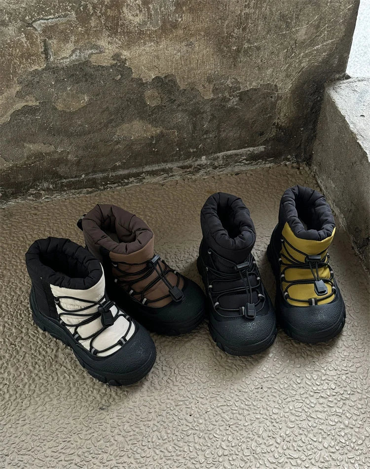 2025 New Winter Children Snow Boots For Boys Waterproof Warm Fur Rubber Sole Non-slip Fashion Girls Boots EU 26-37