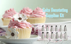 Piping Bags Cake Decorating Tools Reusable Silicone Pastry Bag Stainless Steel Nozzle Piping Nozzles Pastry Set Baking Tools