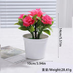 Artificial Plants Bonsai Simulated Tree Potted Fake Flowers Table Porch Potted Ornaments Home Wedding Decor Housewarming Gift