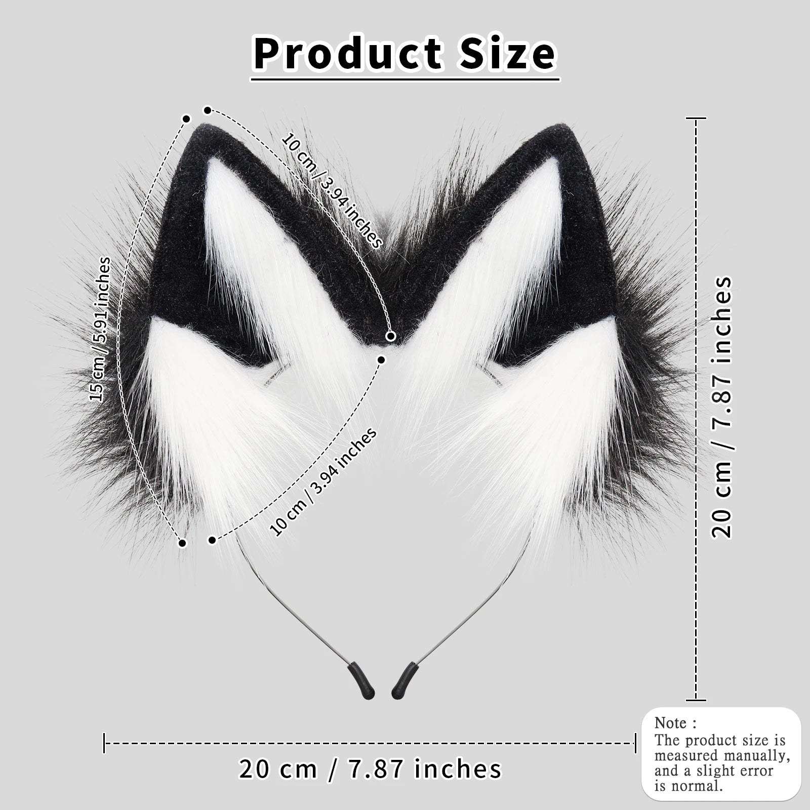 Cat Fox Faux Fur Ears Headband Animal Wolf Dog Furry Headwear Cosplay Party Hair Hoop