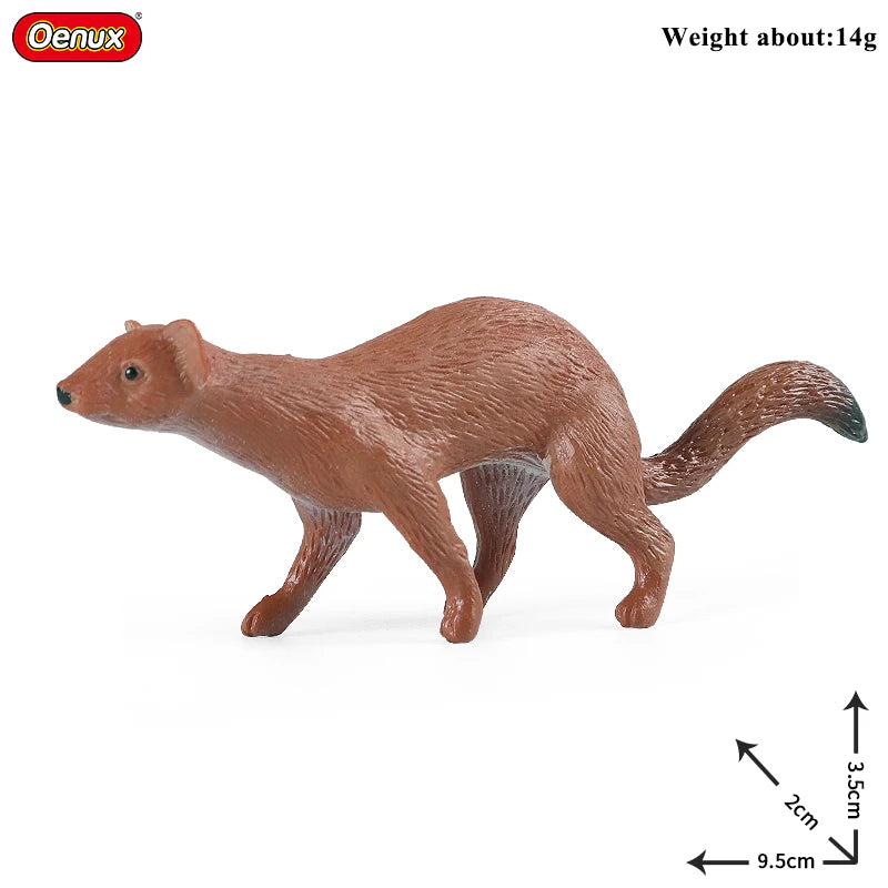 Oenux New Wild Animals Forest Orangutan Pigeon Hedgehog Aardvark Capybara Action Figure Model Figurines PVC Collection Kids Toy